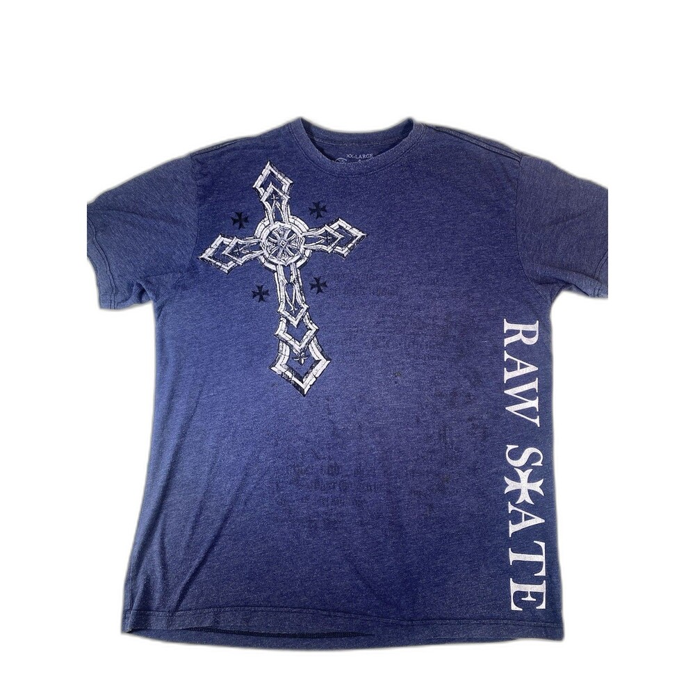 Raw State Shirt Mens XXL Cross Wings Redemption House Holy Edgy Y2K Emo Goth